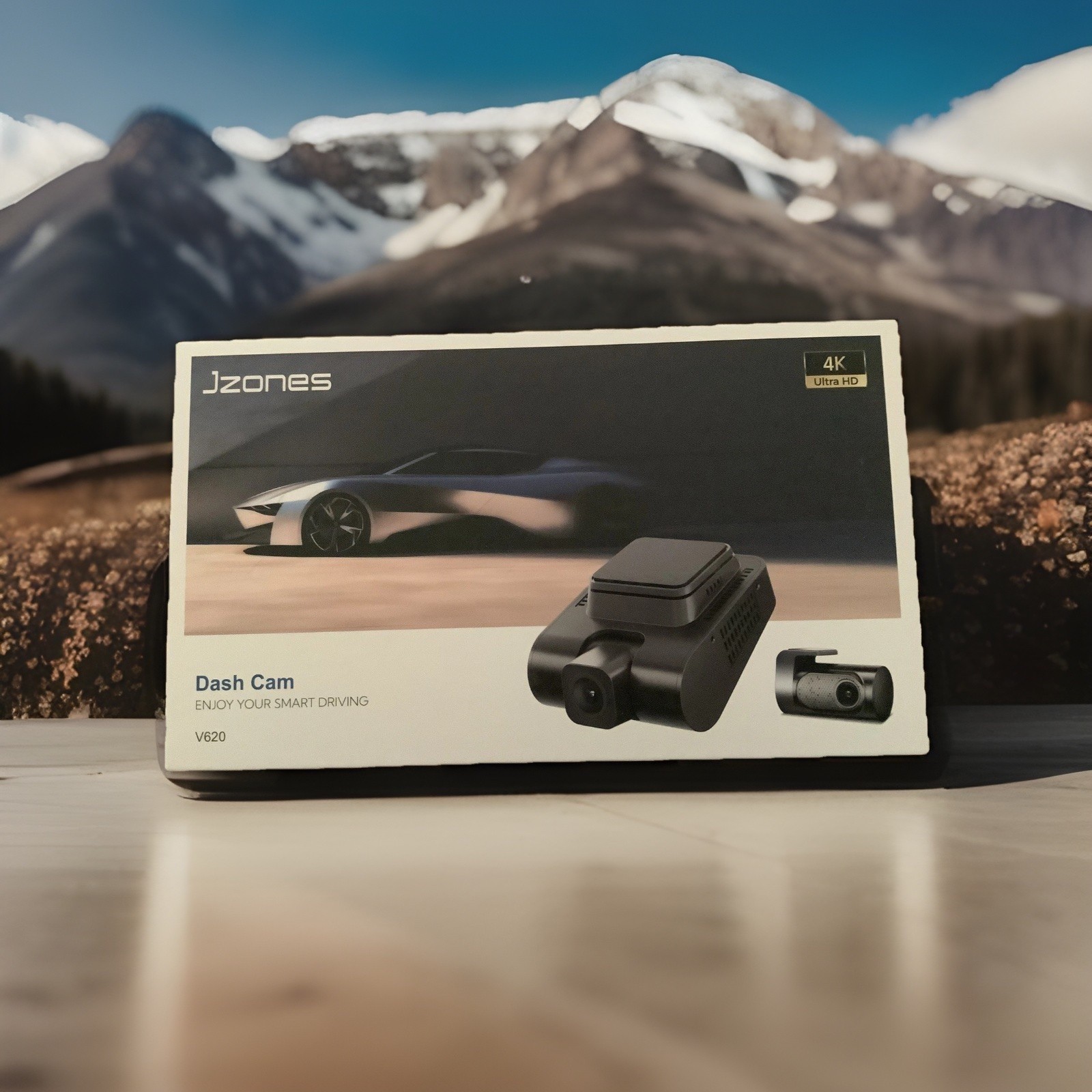 NEW Jzones 4K Ultra HD Dash Cam V620 w/ Night Vision Built-In Wi-Fi Bluetooth