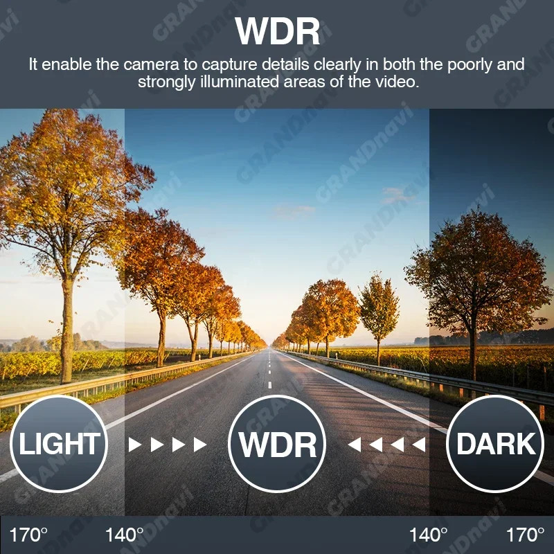 Grandnavi HD Car DVR Dash Cam ADAS Video 720P USB TF Card 16G 32G Auto Recorder
