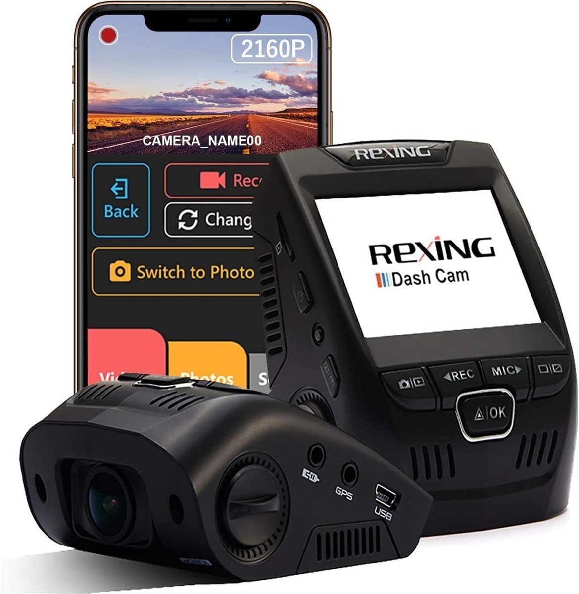 Rexing V1 FHD 108p Wi-Fi Wide Angle Car Dash Camera New Open Box