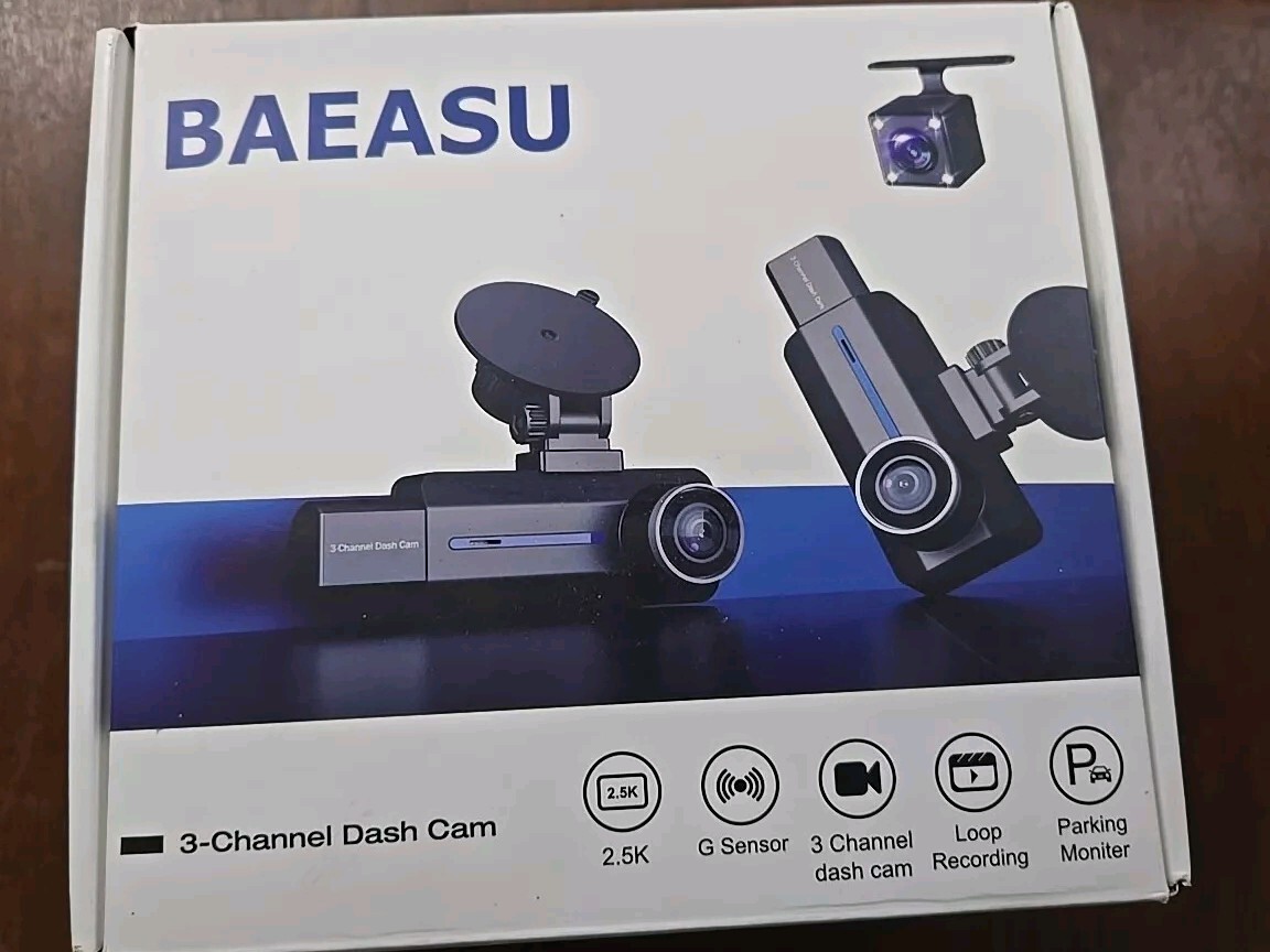 3 Channel 2.5K Dash Cam, 1440P Dash Cam Front and Rear Inside, Dash Camera fo…