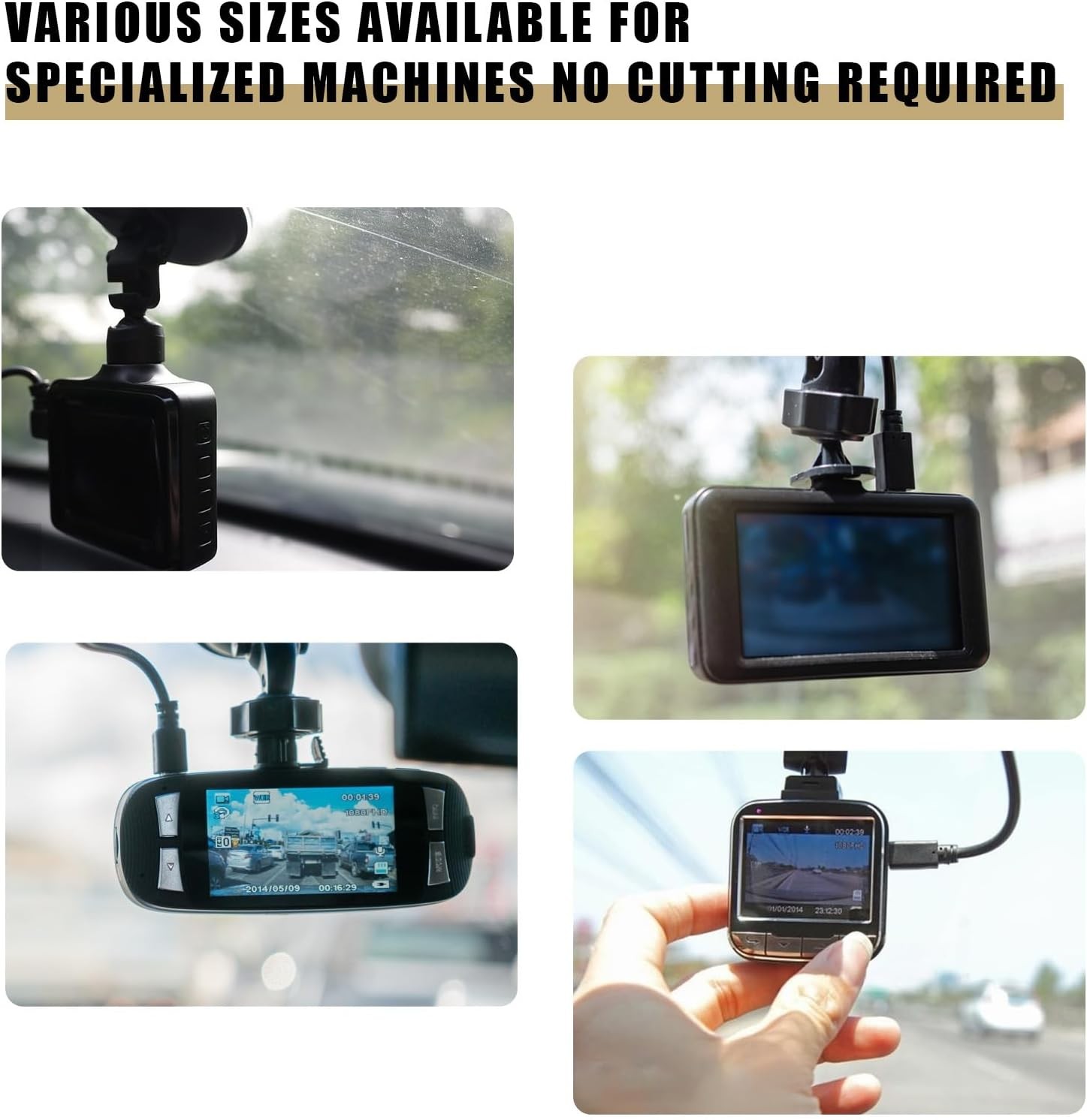 8Pcs Dashcam Windshield Sticke Clear Electrostatic Stickers Sticker