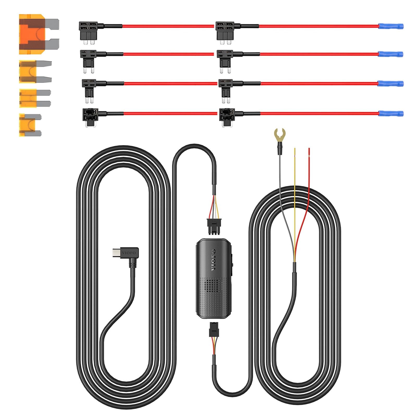 VIOFO Type-C HK6 Acc Hardwire Kit with 8PCS Full Set Circuit Fuse Tap for A32…