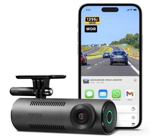 70Mai Dash Cam M310, Dash Camera for Cars 1296P QHD, Smart Dash Cam Front Built