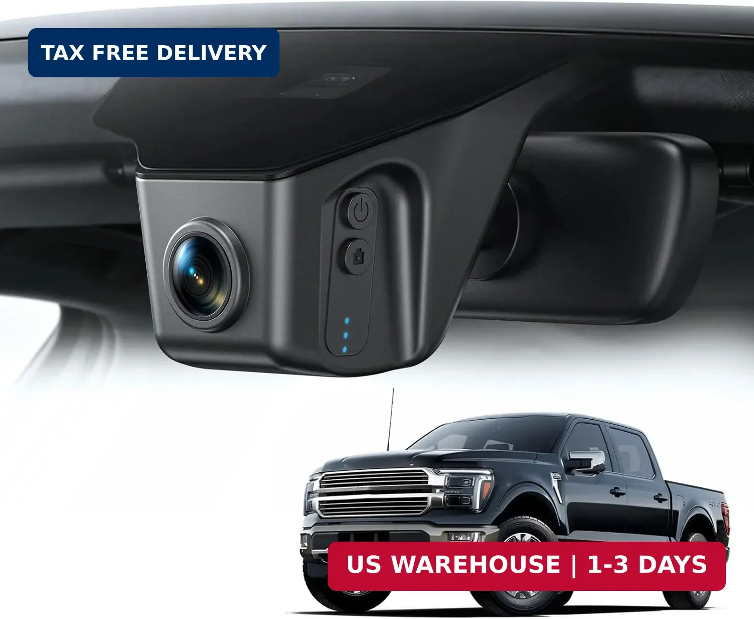 Ovaman 4K STARVIS 2 Dash Cam Custom Fit for Ford F150 F250 F350 F450 2013-2026,O