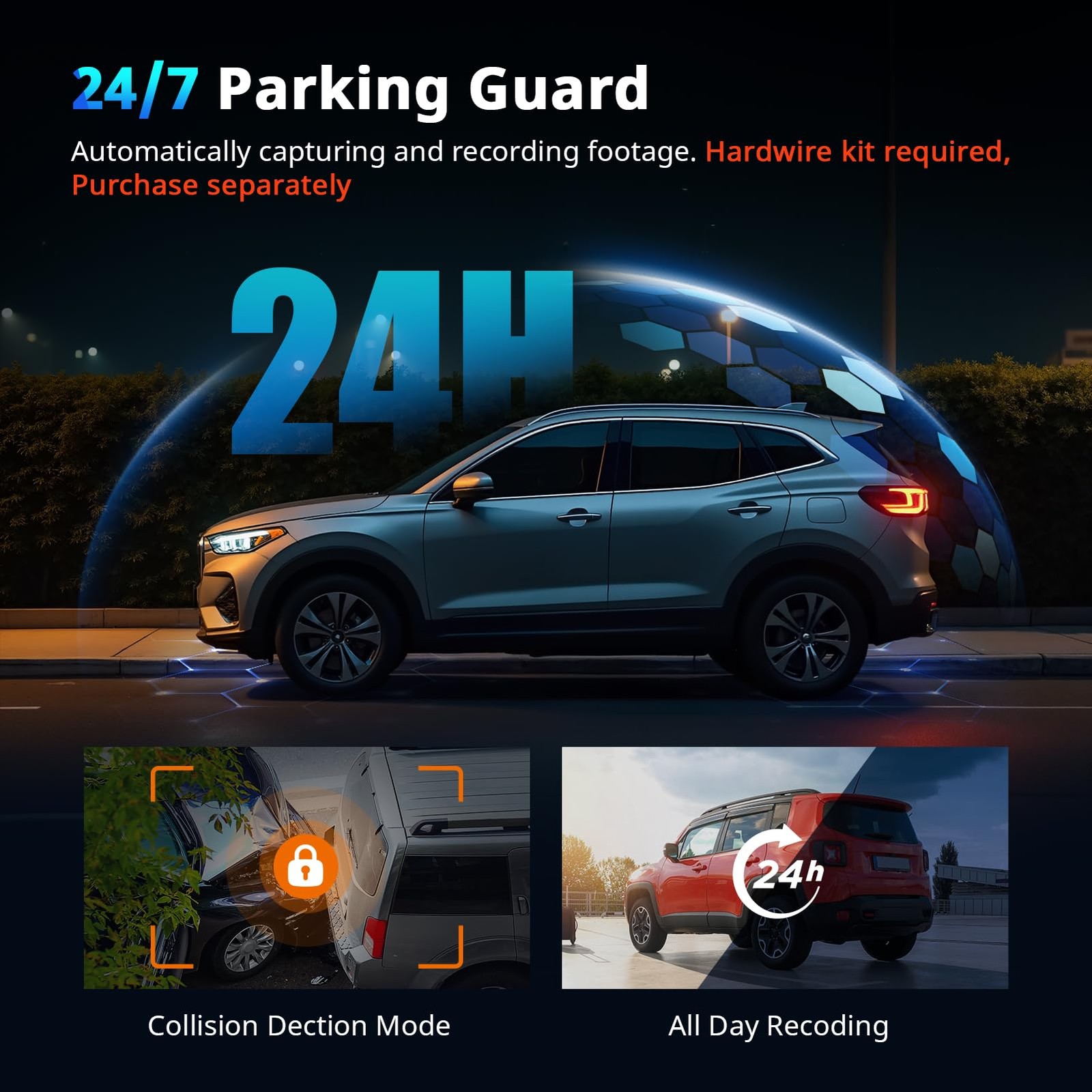 Dash Cams Front and Rear, 4K+2K Dual Dash Camera for Cars w 64GB Card, 5G Wi-…