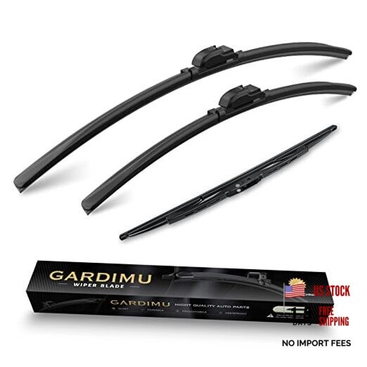Front and Rear Windshield Wiper Blades, 3 Pcs Front 2018-2023 For Chevy Equinox