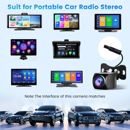 [for Portable Car Radio] 4 Pin Upgrade AHD 1080P Backup Camera, Camera for
