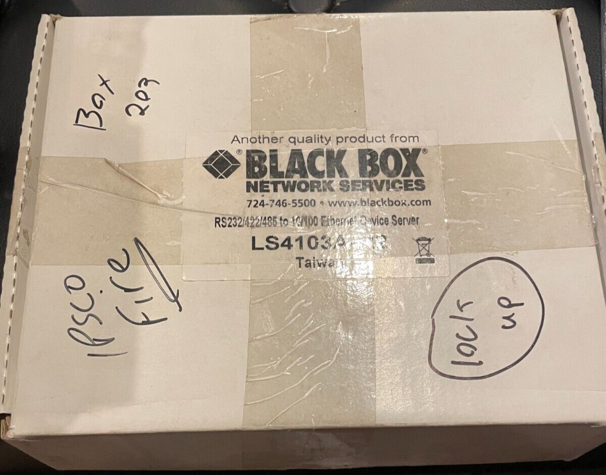 BLACK BOX LS4103A – R2 RS232/422/485 TO 10/100 Ethernet Device Server NEW