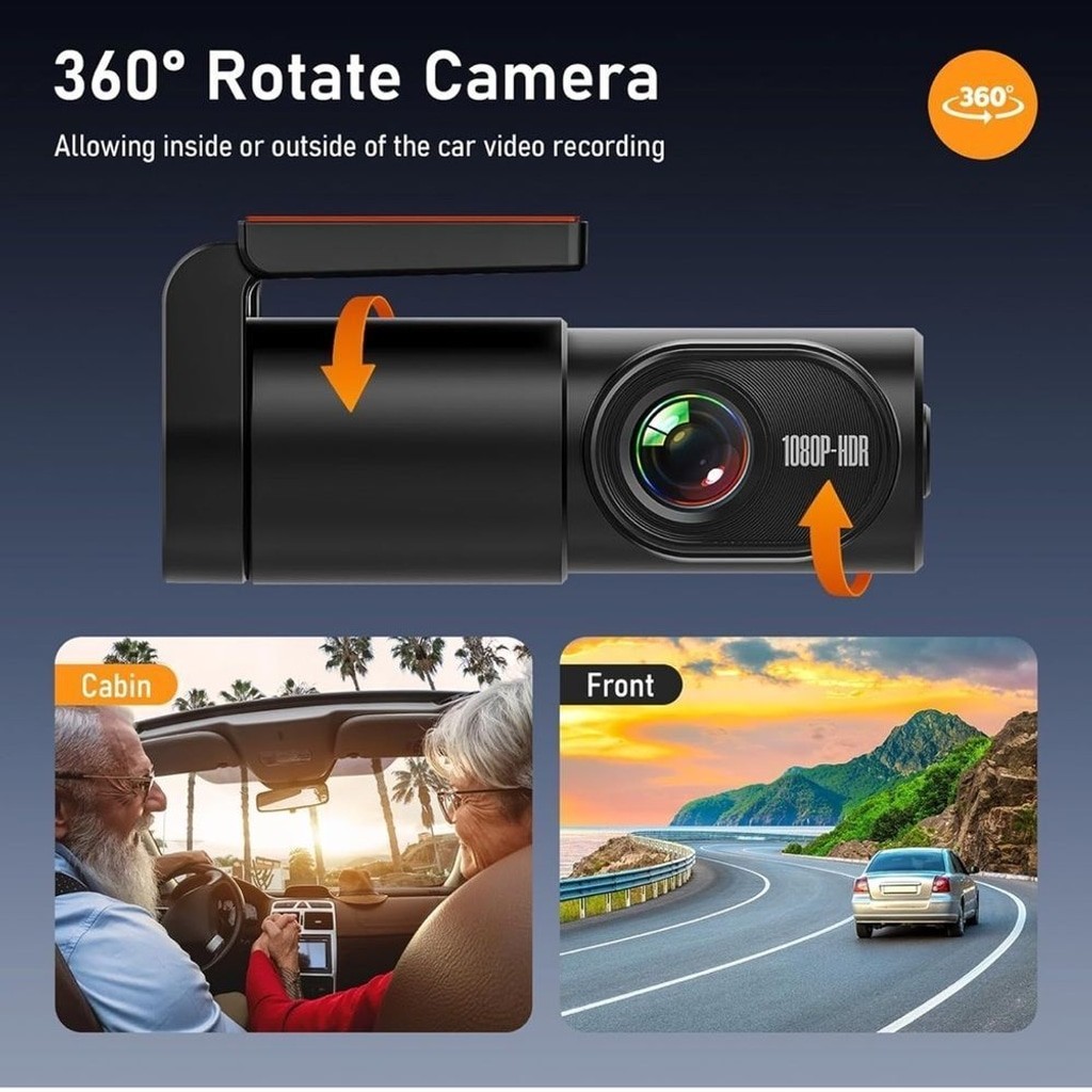 Black Dash Cam with night vision and 32g card