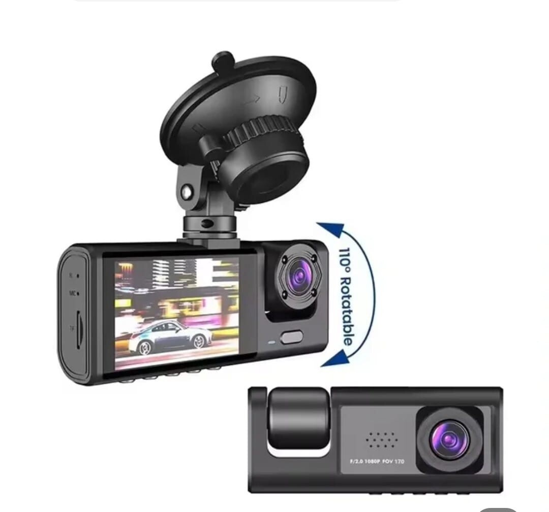 New 2 Inch 3 Cameras Black Box HD 1080P Night vision camera