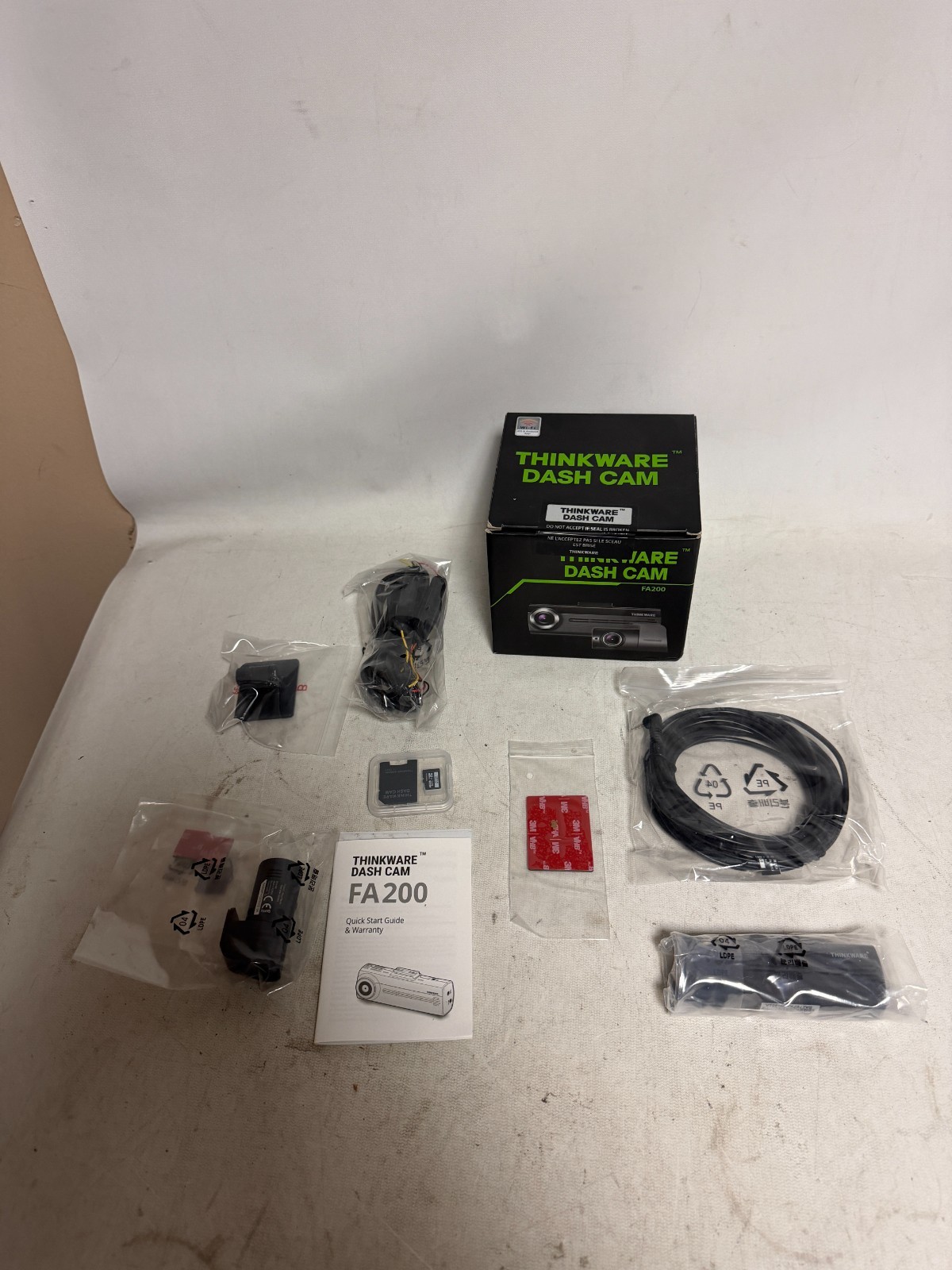 THINKWARE FA200 Front Dash Cam Dashcam w/ 16GB Memory Card- Black