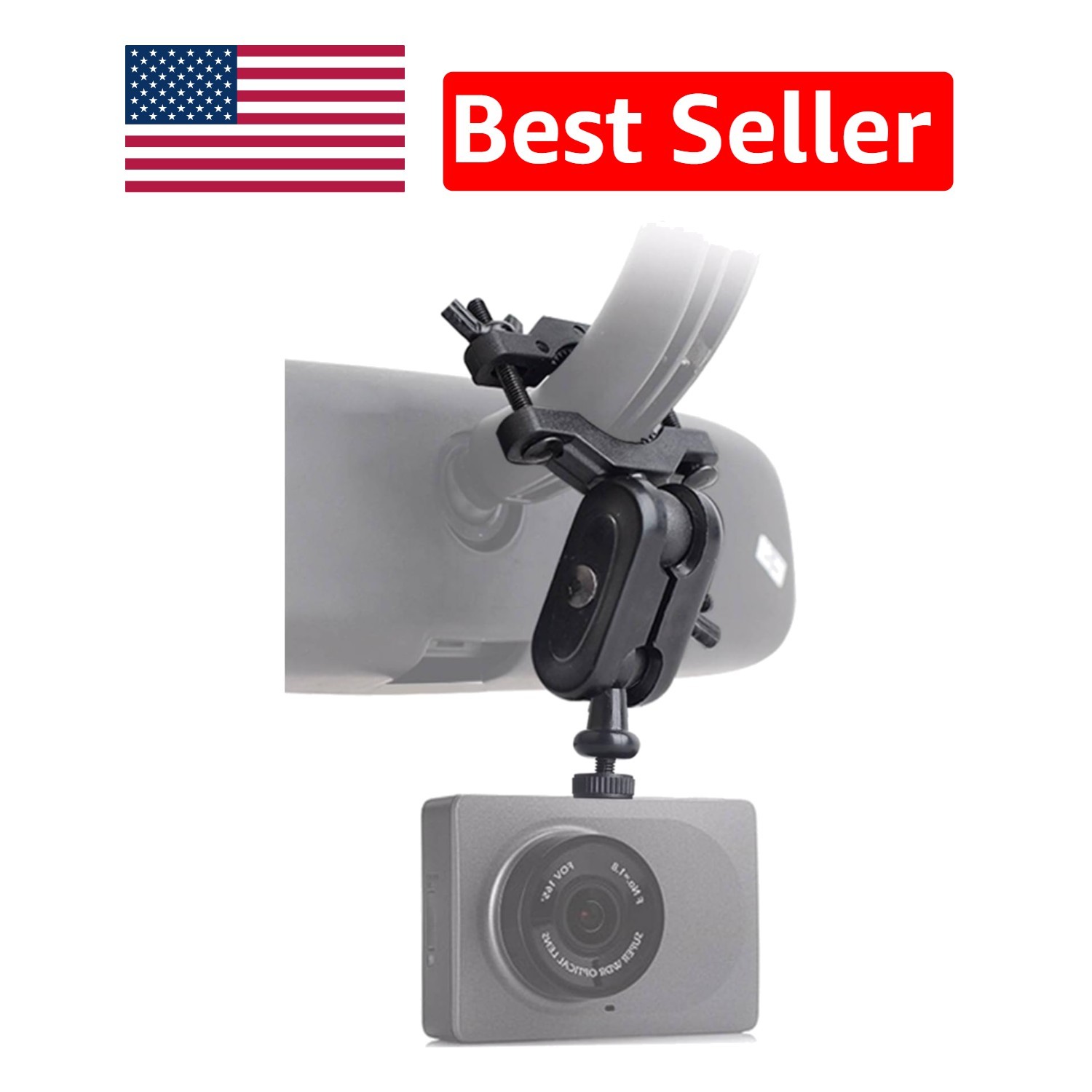 Universal Dash Cam Mount with 16 Adjustable Joints – Heat Resistant & Rotatable
