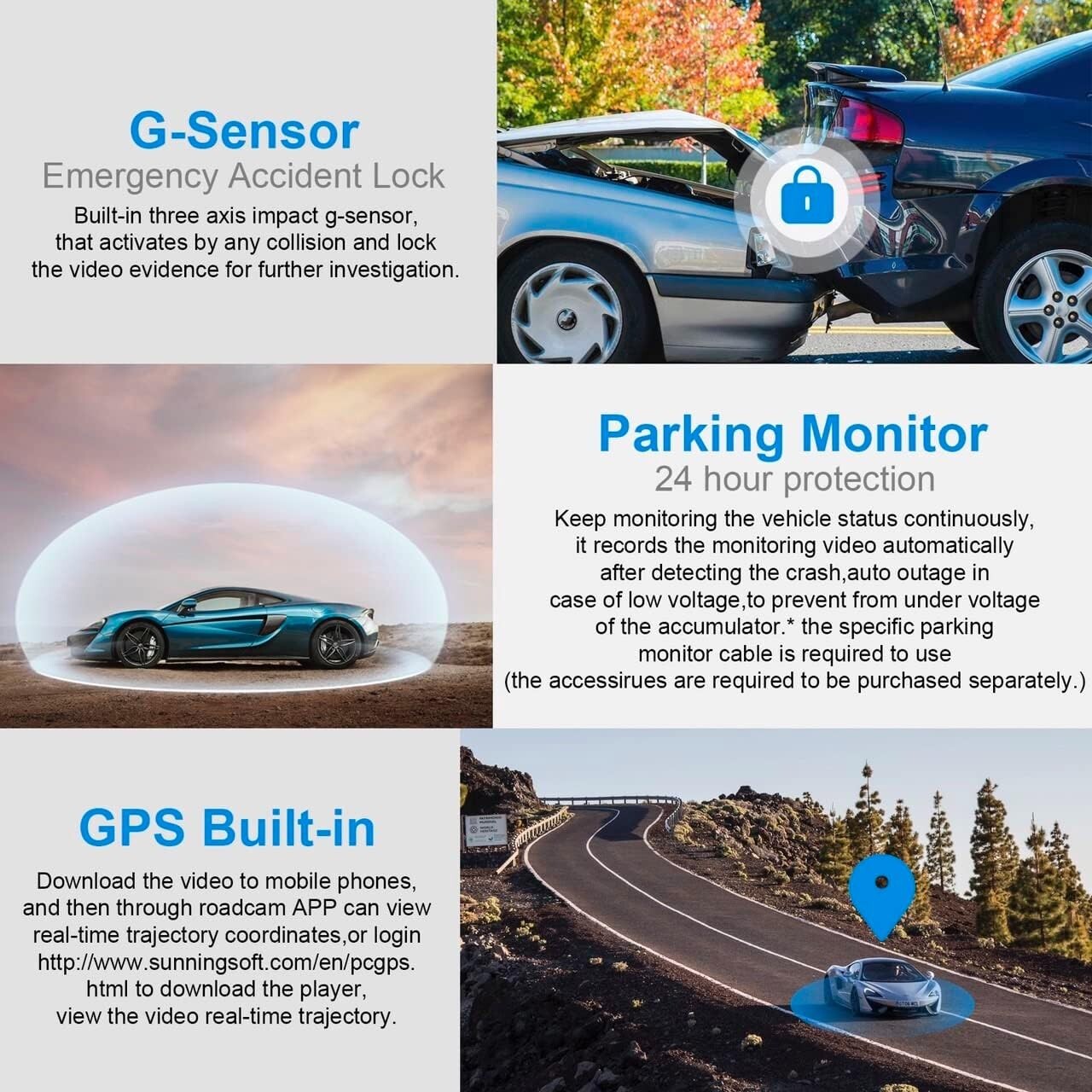 4K UHD Dash Camera Front Dash Cam Sony Lens 64GB Card GPS WiFi Connection N
