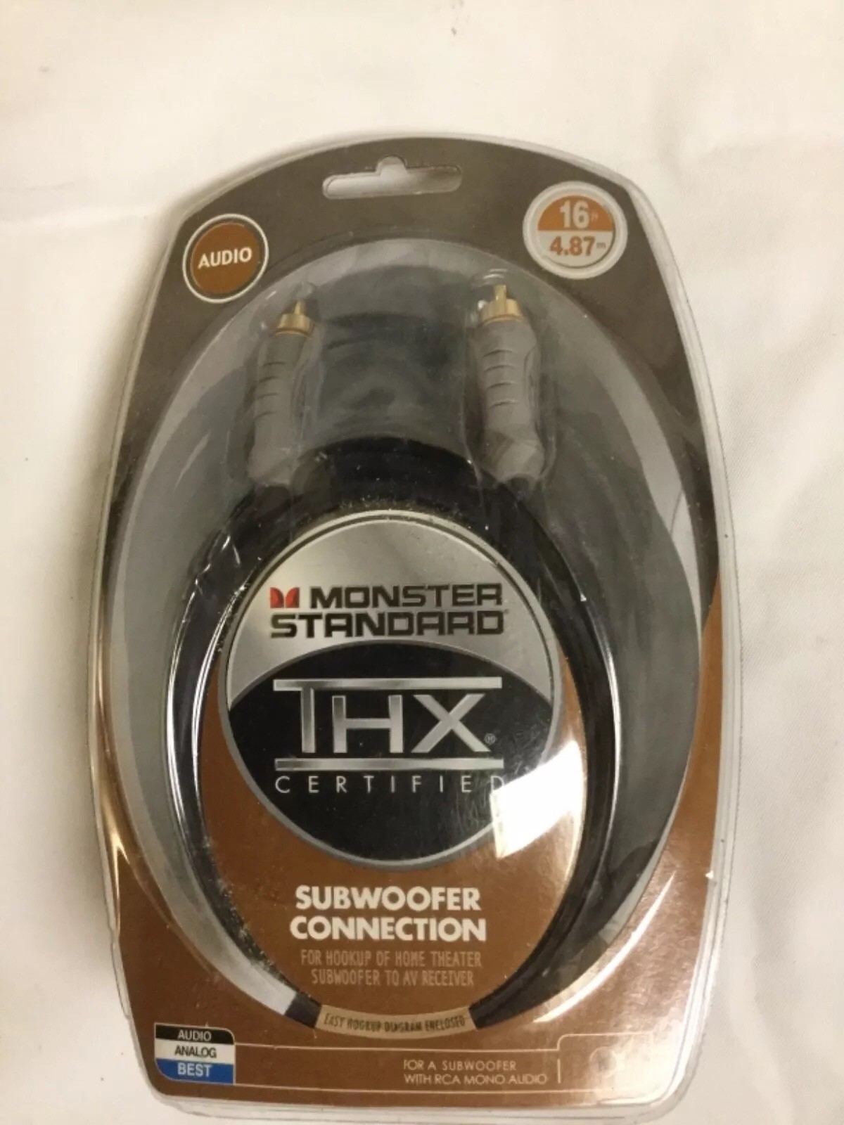 Monster Standard THX-Certified Sub-woofer Cable 16 FT Audio-Analog-Best