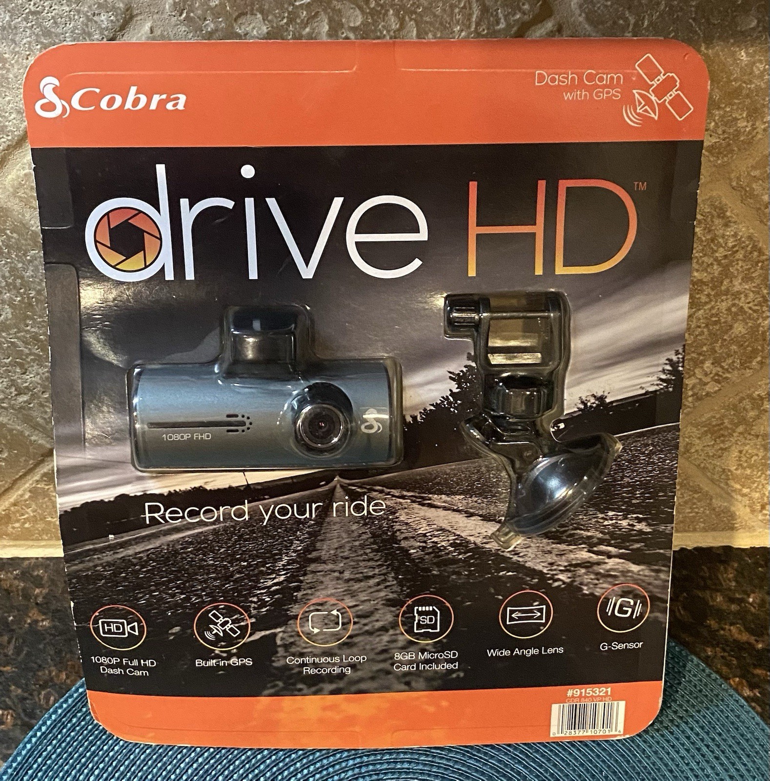 Cobra Drive HD Dash Cam W/ GPS Model CDR840 #915321 Collision Detection 1080p