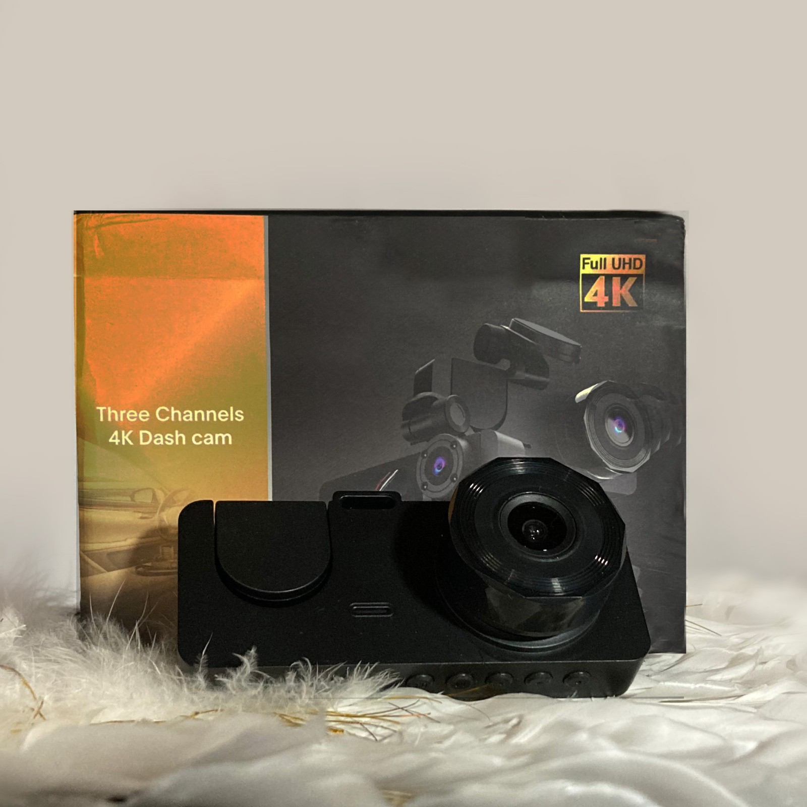 Three Channels 4K Dash Cam 8MP HD Camera Video 2.0″ Display TX1101a SEALED New