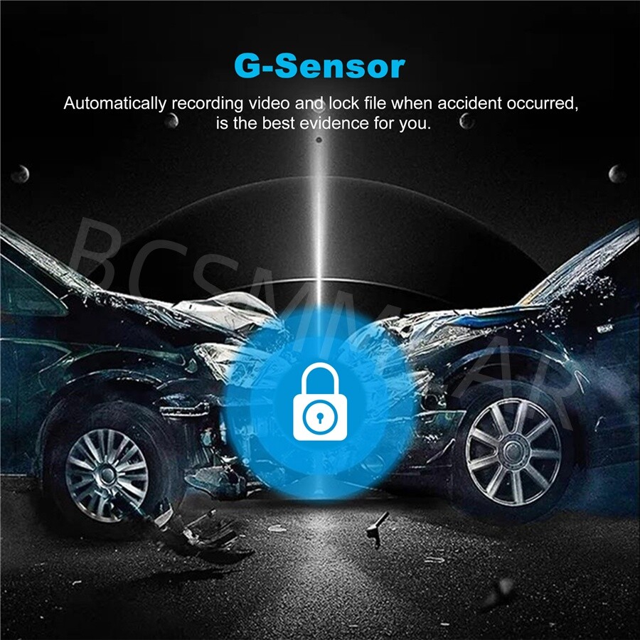 Touch Screen Car Navigation Player Dash Cam Video Recorder For CarPlay G-sensor