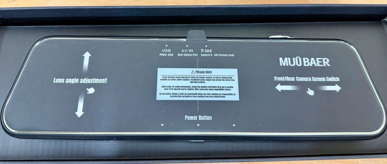 MUÜBAER 4K Mirror Dash Cam Front and Rear with 10-inch Touch Screen