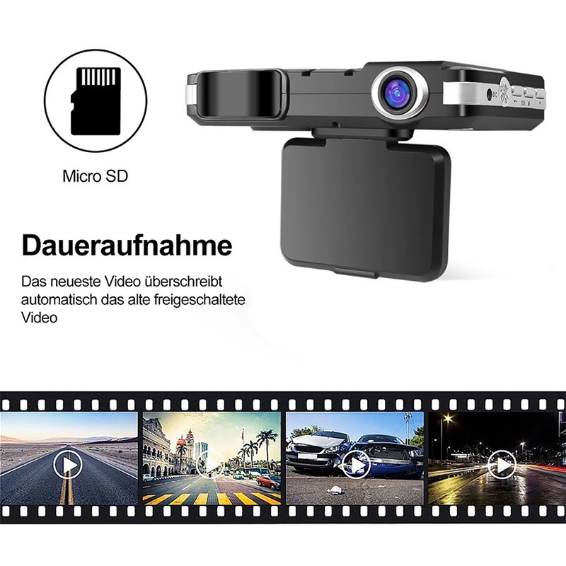 2-in-1 Dash Cam Car DVR Radar Laser Detector G-sensor Recorder 720P Camera NO TF