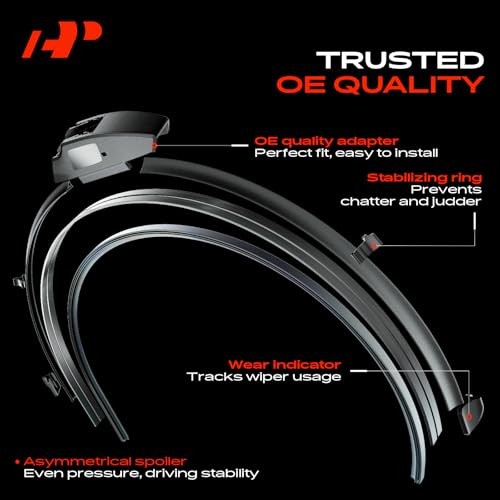 26″+18″+14″ Windshield Wiper Blades with Wear Indicator & Towel | Compatible