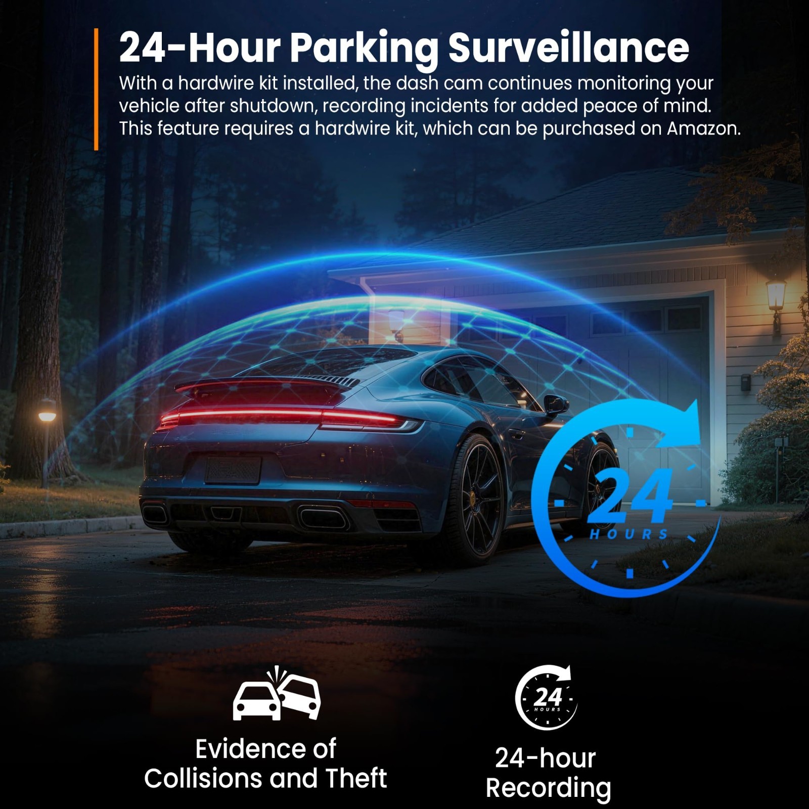 4K Dash Cam with WiFi, Night Vision, Loop Recording, G-Sensor, 32GB Card Include