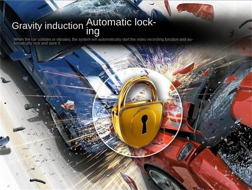 Touch Screen 4K Dash Cam Video Recorder Car Dual Lens DVR WIFI AUX BT G-Sensor