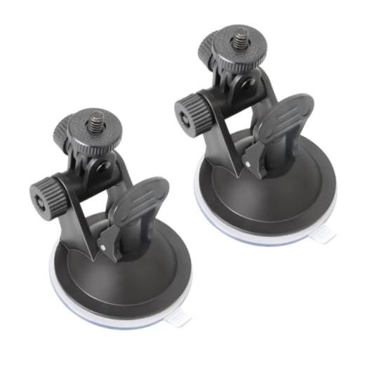 2 Pack Dash Cam Suction Cup Mount with 1/4 Screw Thread Windshield Camera