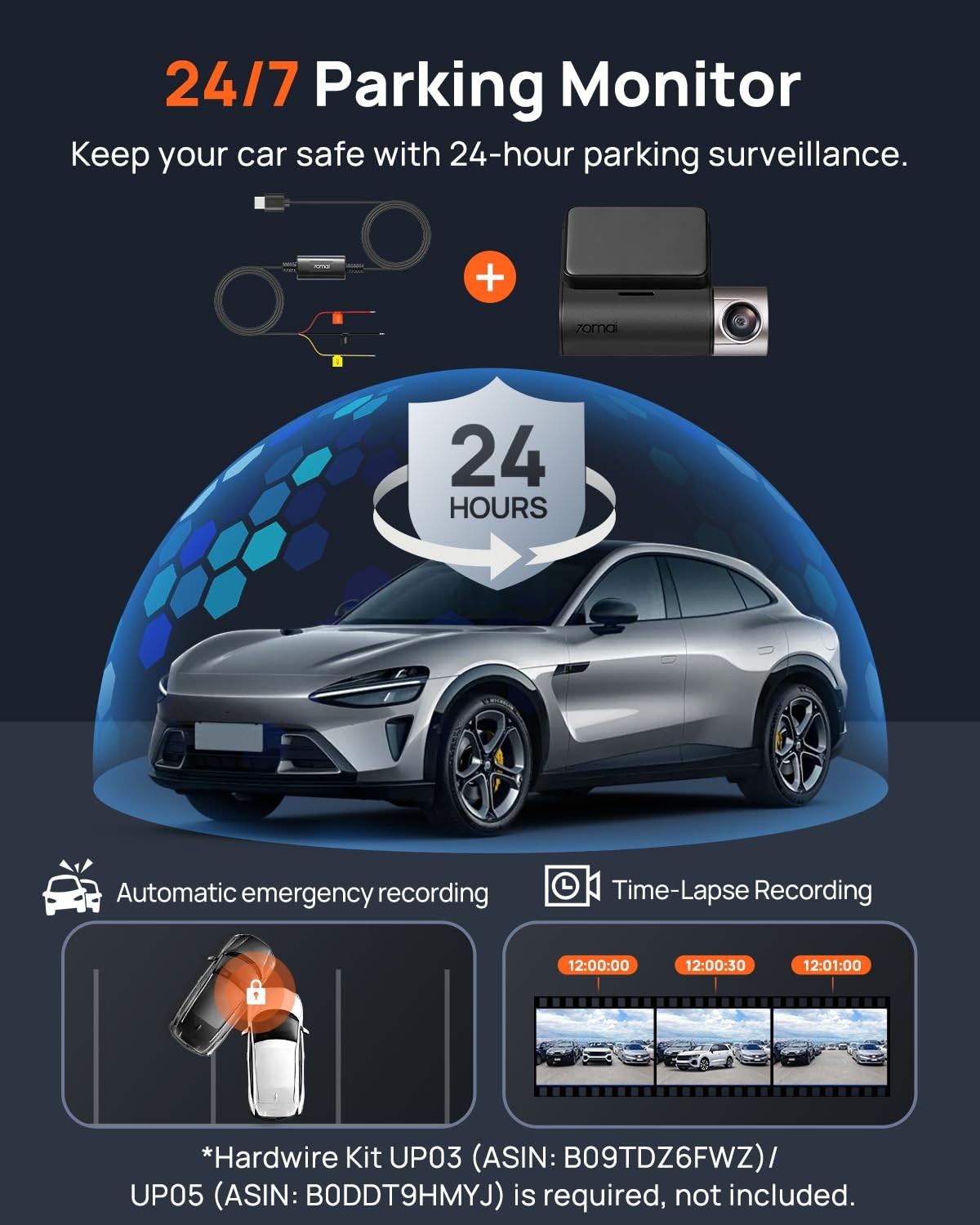 Dash Cam Front and Rear A510,1944P+1080P with STARVIS 2 IMX675 and 64GB Card,…
