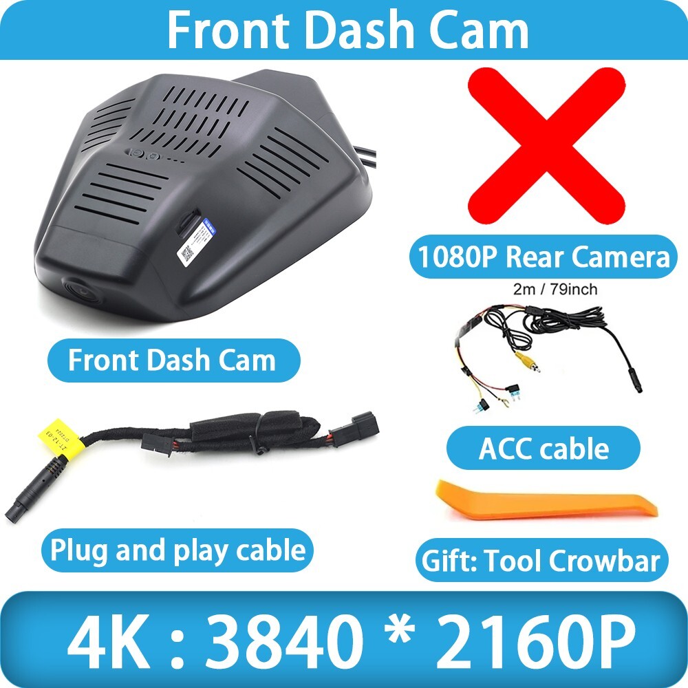 Plug and Play 4K Wifi Dash Cam Car Camera for Ford Ranger Europe Puma 2019-2025