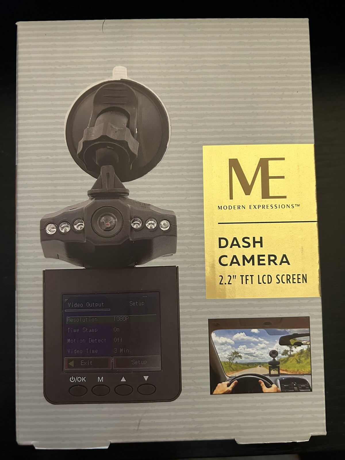 Modern Expressions 2.2″ TFT LCD Screen HD Video & Dash Camera New In Box