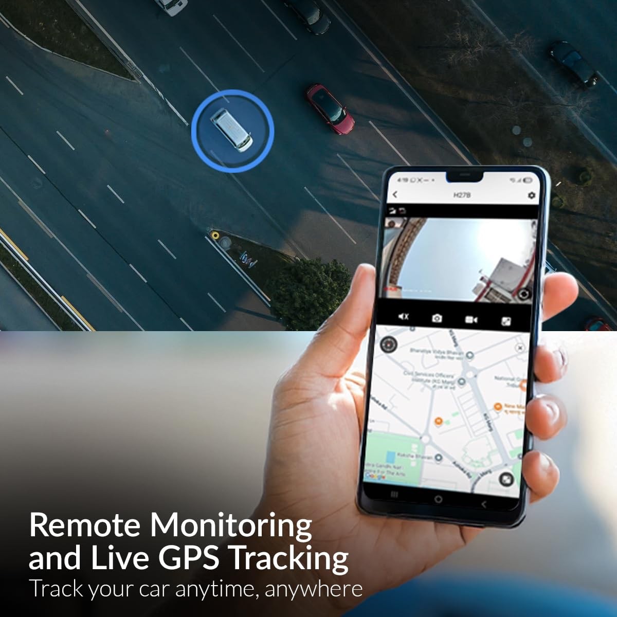 CP PLUS 4G Dashcam for Car | Full HD Front & Rear Dash Camera Live GPS Tracking