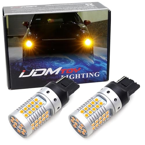 No Hyper Flash 24W High Power Amber 7440 W21W T20 Replacement Bulbs