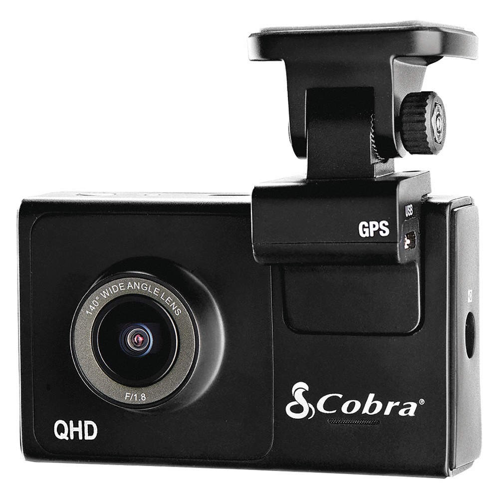 COBRA DashCam,Dual View,GPS/WiFi/BT1600P 60JT94
