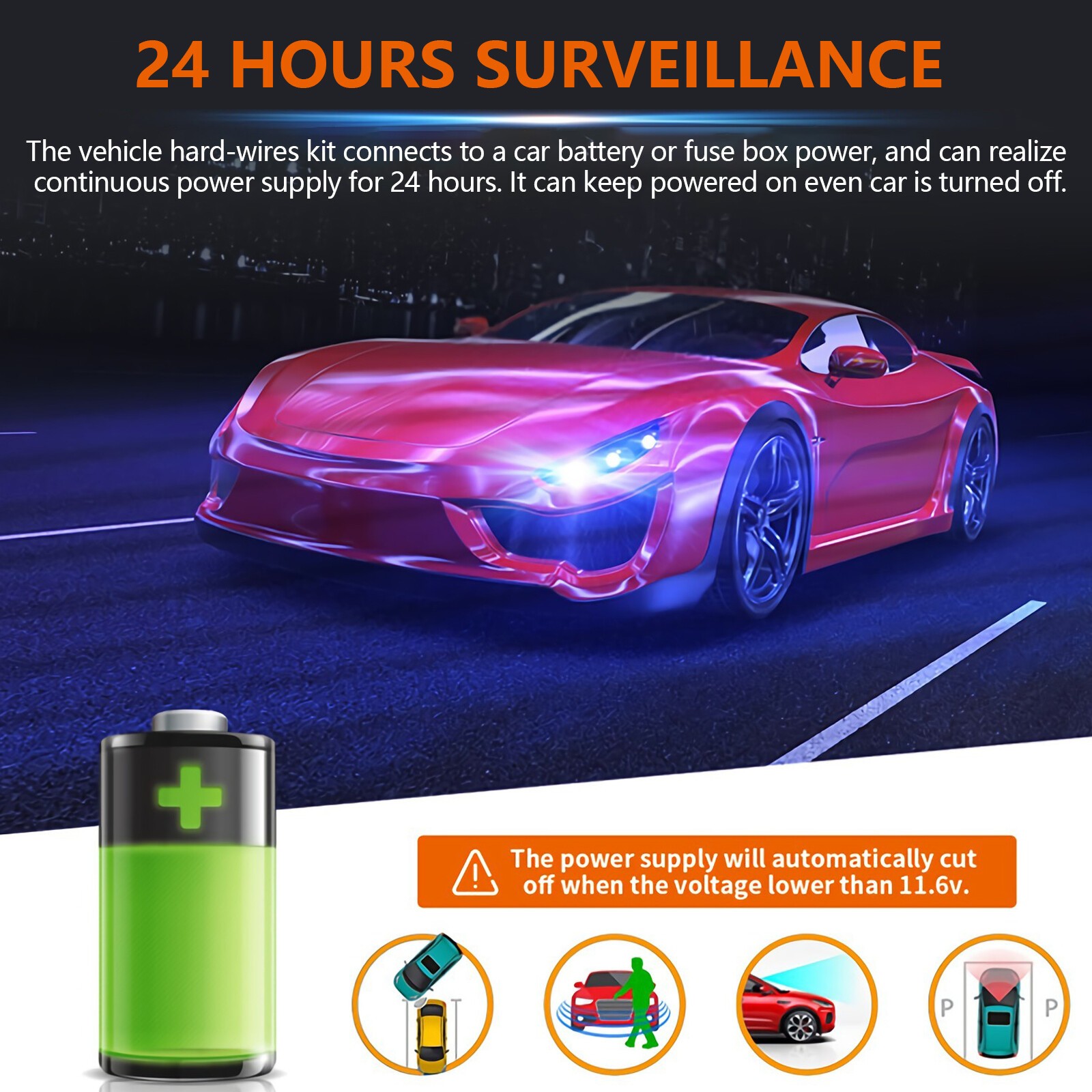 Universal Dash Cam Hardwire Kit Mini Type C Hard Wire Cable Fuse for Car SUV DVR