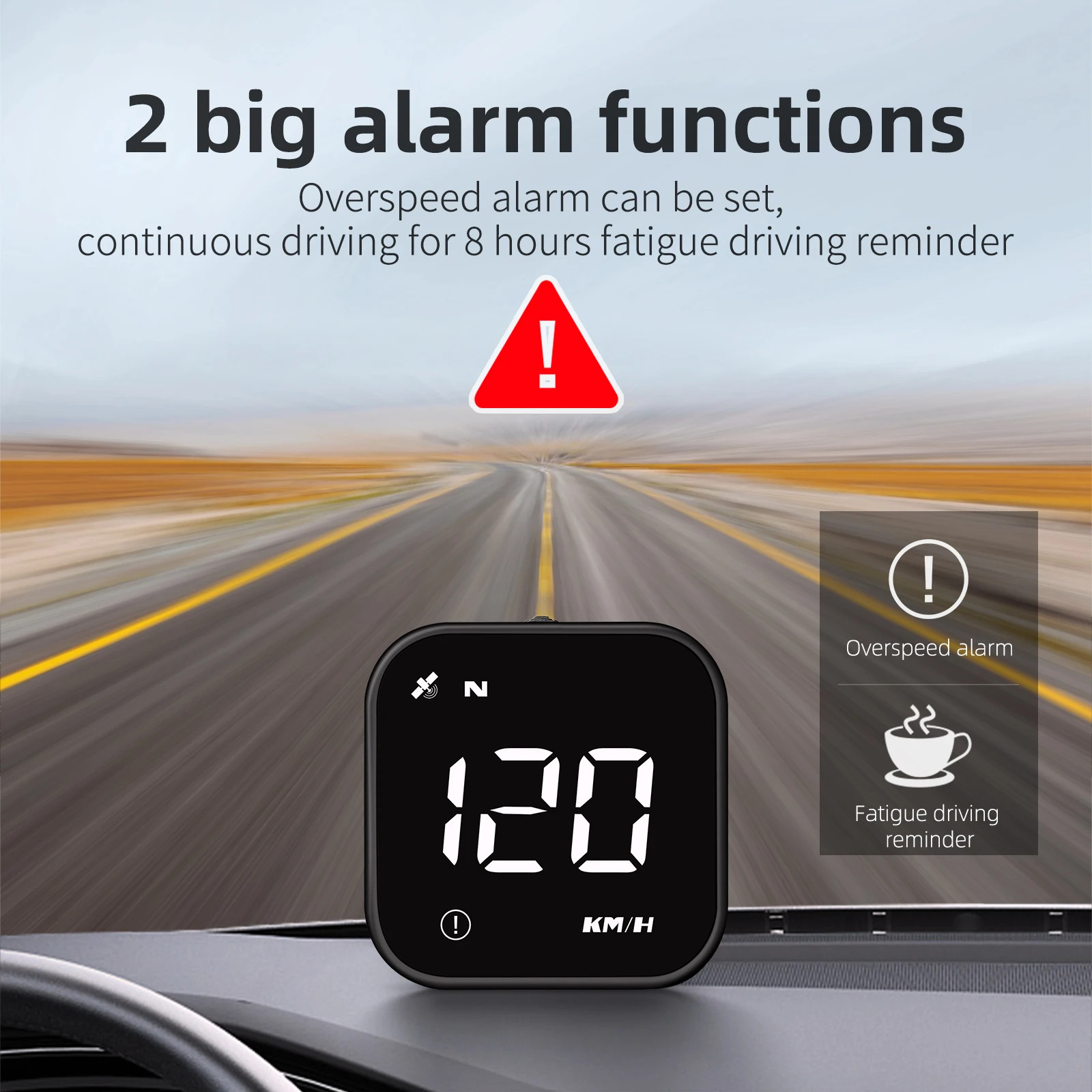 Universal Car Mini HUD G4S GPS Head Up Display Auto Digital KMH/MPH Speedometer