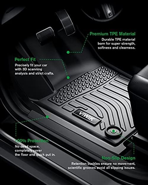 Floor Mats Compatible for 2014 Fit for 2014-2019 Toyota Highlander 7/8 Seat