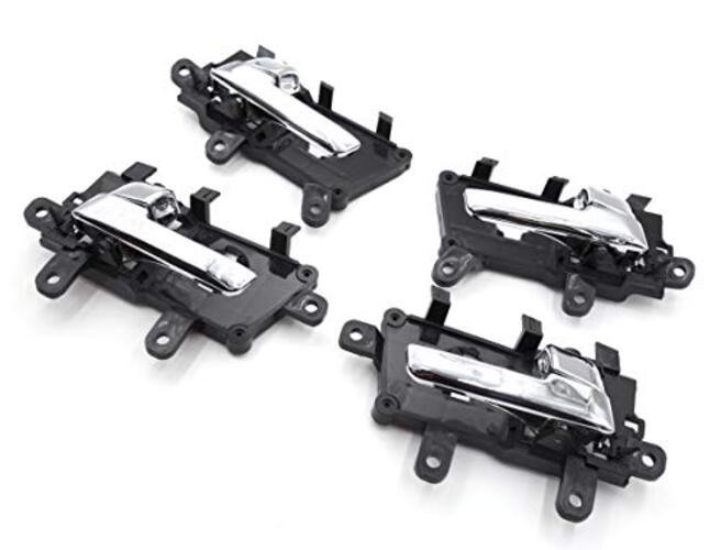 4Pcs 1Set Interior Inside Front Rear Driver Passenger Chrome Door Handle