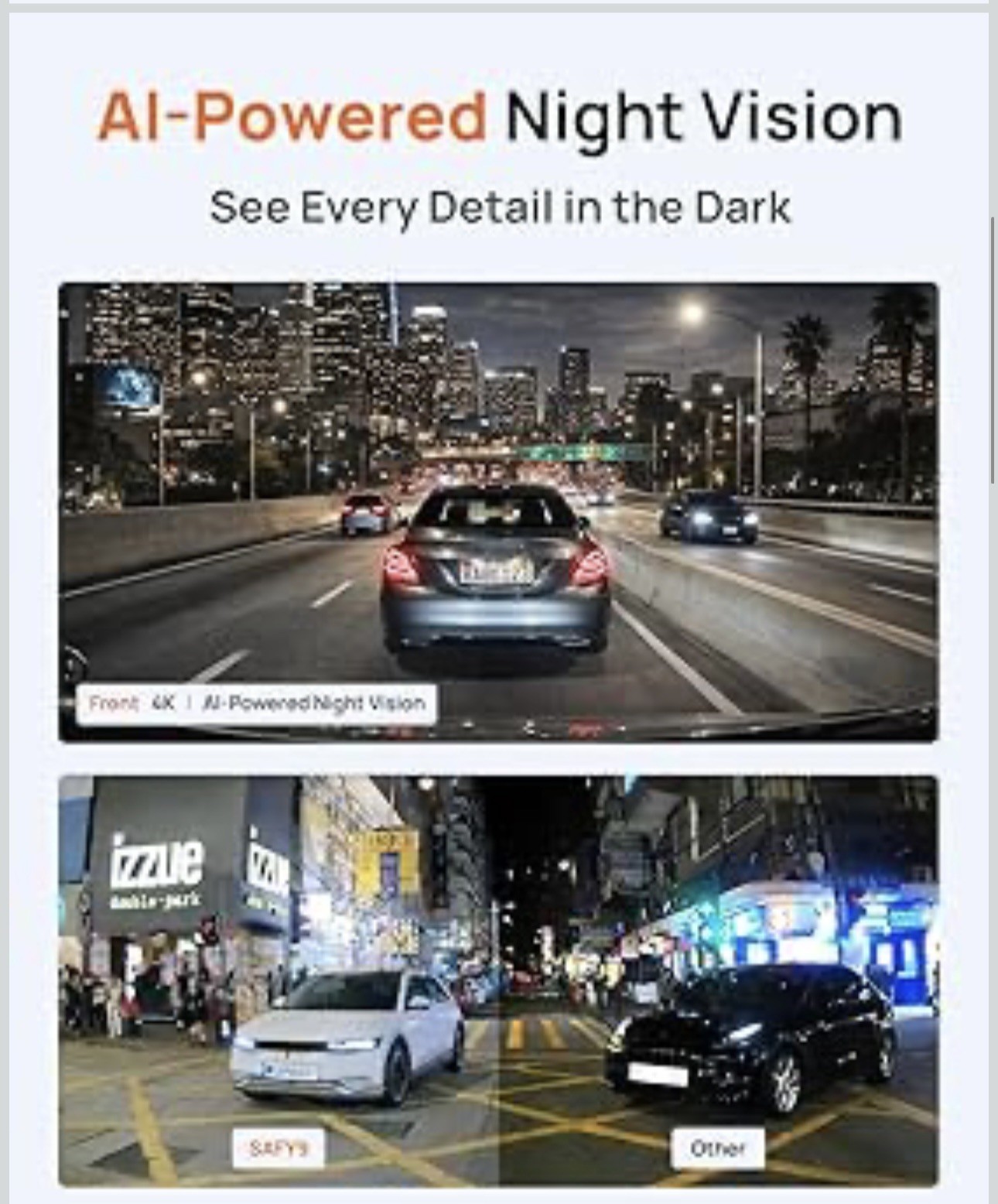 BlackVue SAFY9 4K Dual Dash Cam HDR + AI Night Vision Wi-Fi GPS (64GB)