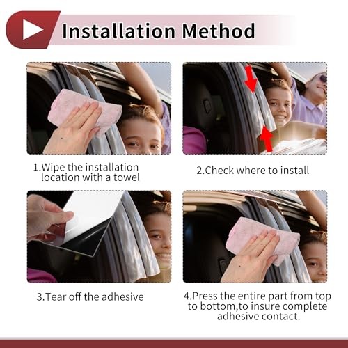 Door Pillar Window Trim Anti Scratch Sticker Pillar Posts Door Gloss Black