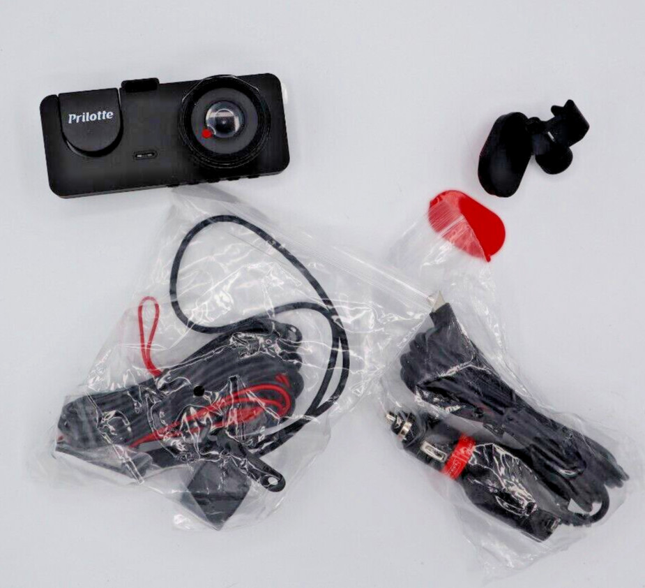 Prilotte 4K 3 Channel Dash Cam w/ 2in LCD Display & Motion Detection