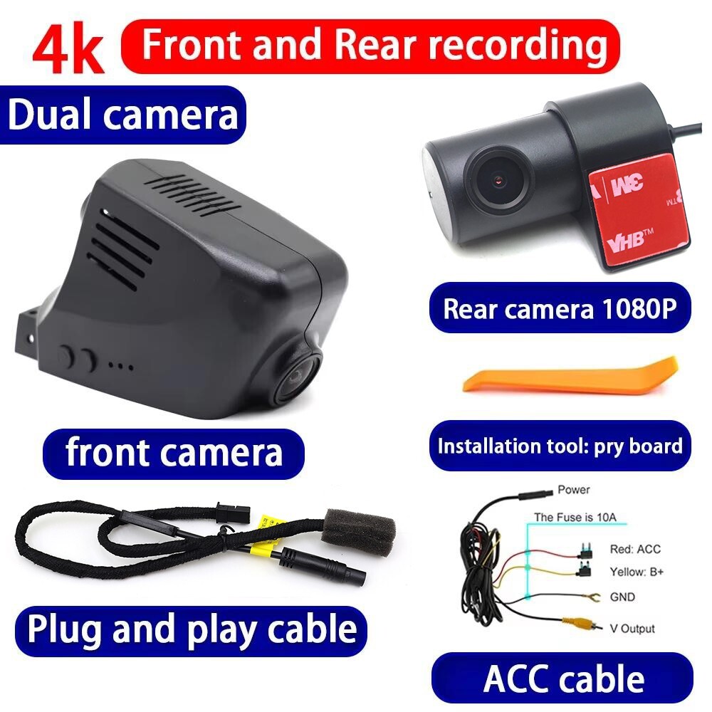 4K 2160P Dash Cam Video Camera for Porsche 718 Boxster Cayman 918 Spyder 982 981