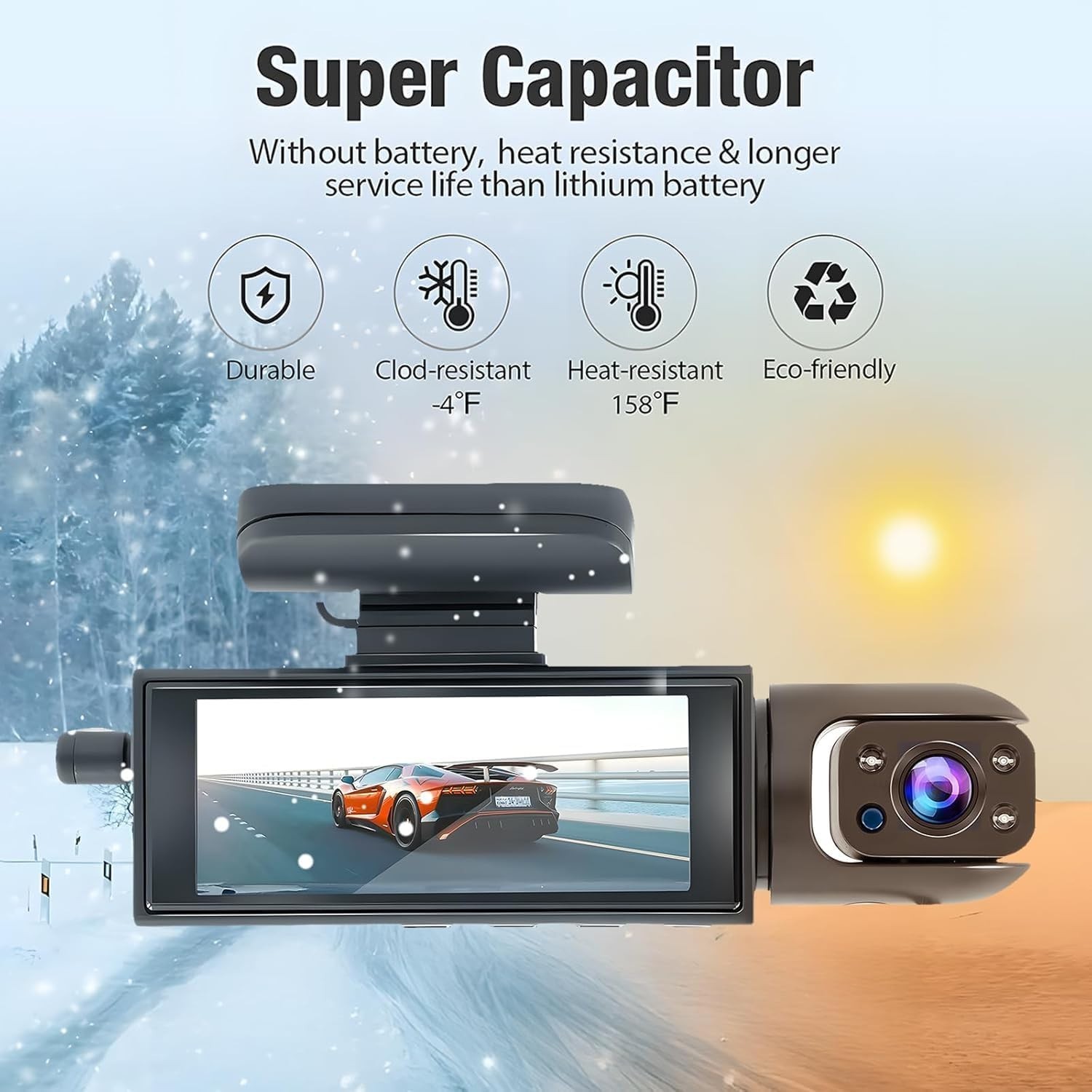 1080p Dash Camera with Loop Recording & IR Night Vision for Enhanced Safety