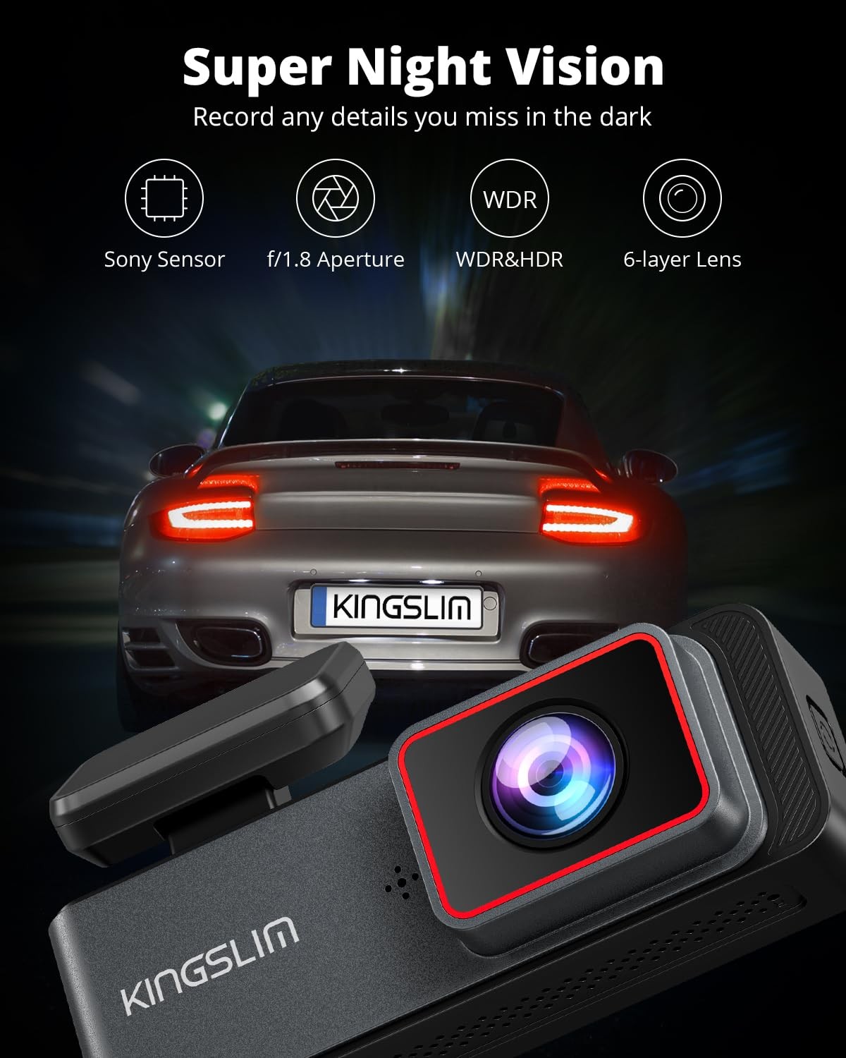 E4 4K Dash Cam Front and Rear, WiFi Front 4K Rear 1080P Dual Dash Camera for …