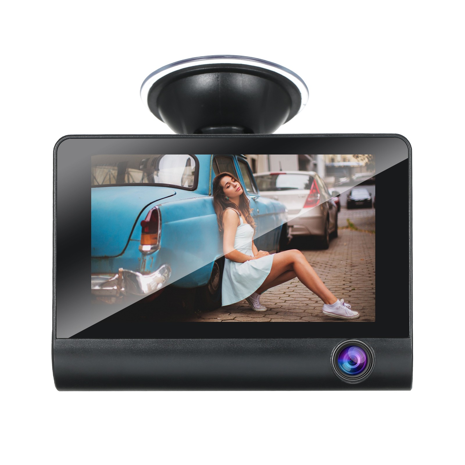 1080P Full Dash Cam With 4 Inch IPS Screen Front And Rear Dual Dash E3Z5