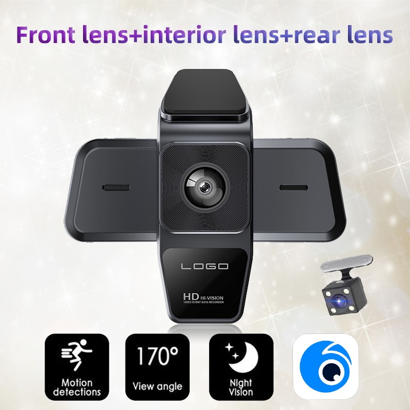Dash Cam Car DVR Rearview 1080P Dual Lens HD 2″ Video Recorder Camera G-Sensor