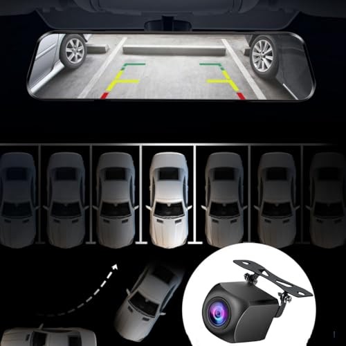 4 Pin Backup Camera for Mirror Dash Cam AHD1080P, 4 Pin to 2.5mm Jack Vehicle