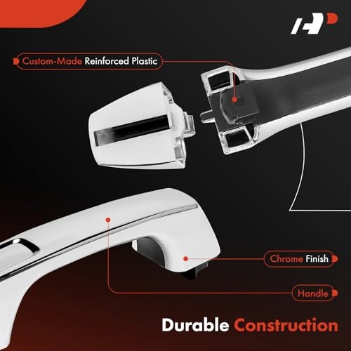 Outside Exterior Door Handles Compatible with Hummer H3 2006 2007 2008 Chrome