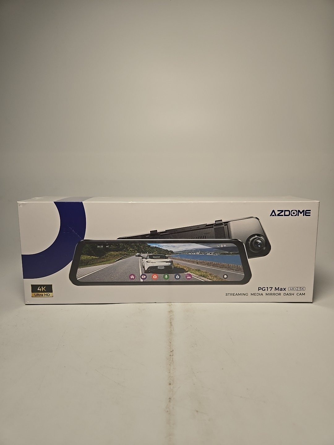 AZDOME PG17 Max 12″ Mirror Dash Cam 4K+2.5K Front & Rear Camera