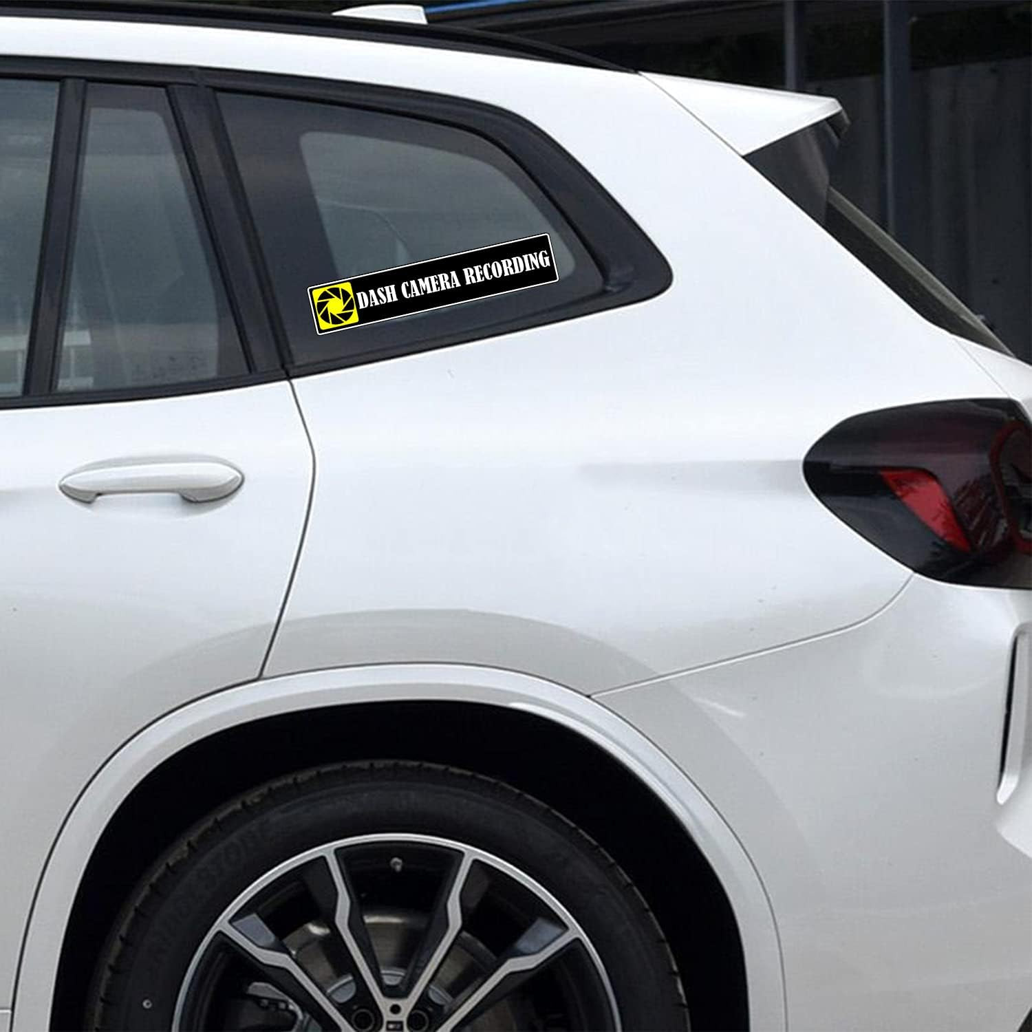 Dash Camera Recording in Car Sticker 5×1 Inches in Car Camera Recording Sign Lab
