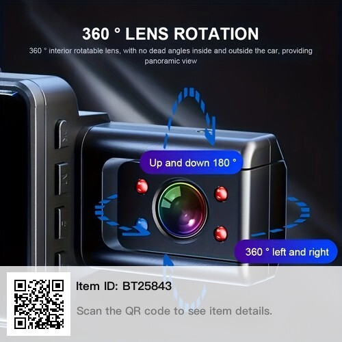 Car DVR Dash Cam Dual Lens 1080P Video Recorder G-Sensor Front and Rear Camera